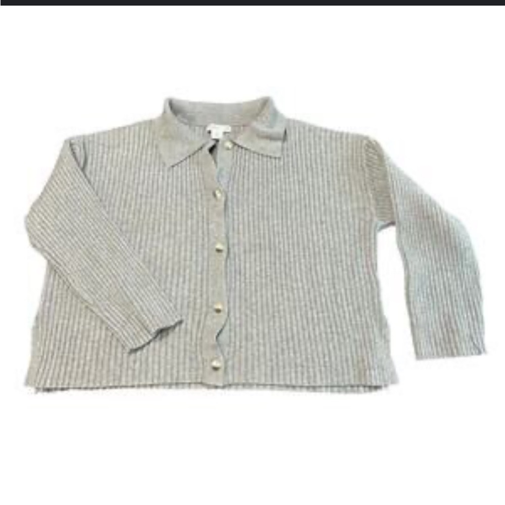 Sincerely Jules Womens Gray Long Sleeve front Buttons Cardigan Size L